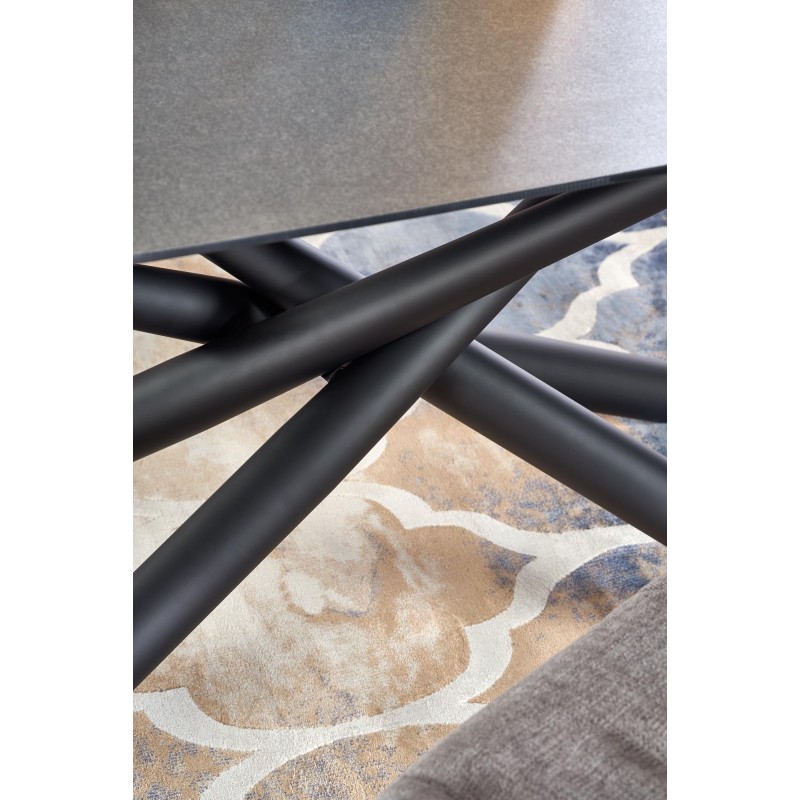 'CAPELLO Extendable Table Top - Dark Ash, Legs - Black' 'CAPELLO Extendable Table Top - Dark Ash, Legs - Black'