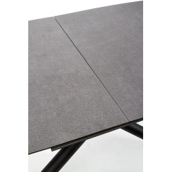 'CAPELLO Extendable Table Top - Dark Ash, Legs - Black' 'CAPELLO Extendable Table Top - Dark Ash, Legs - Black'