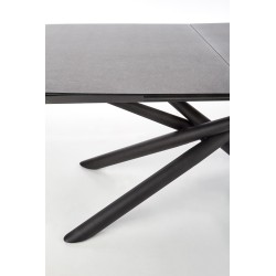 'CAPELLO Extendable Table Top - Dark Ash, Legs - Black' 'CAPELLO Extendable Table Top - Dark Ash, Legs - Black'