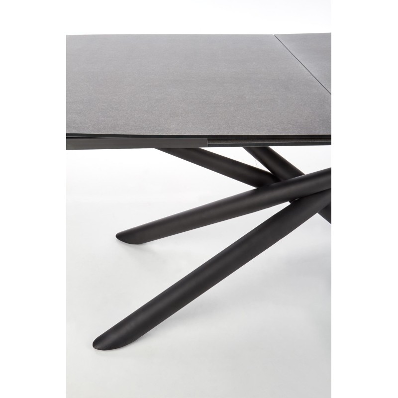 'CAPELLO Extendable Table Top - Dark Ash, Legs - Black' 'CAPELLO Extendable Table Top - Dark Ash, Legs - Black'