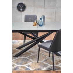 'CAPELLO Extendable Table Top - Dark Ash, Legs - Black' 'CAPELLO Extendable Table Top - Dark Ash, Legs - Black'