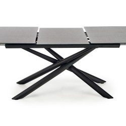 'CAPELLO Extendable Table Top - Dark Ash, Legs - Black' 'CAPELLO Extendable Table Top - Dark Ash, Legs - Black'