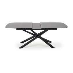 'CAPELLO Extendable Table Top - Dark Ash, Legs - Black' 'CAPELLO Extendable Table Top - Dark Ash, Legs - Black'