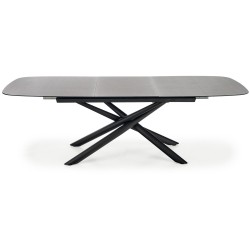 'CAPELLO Extendable Table Top - Dark Ash, Legs - Black' 'CAPELLO Extendable Table Top - Dark Ash, Legs - Black'
