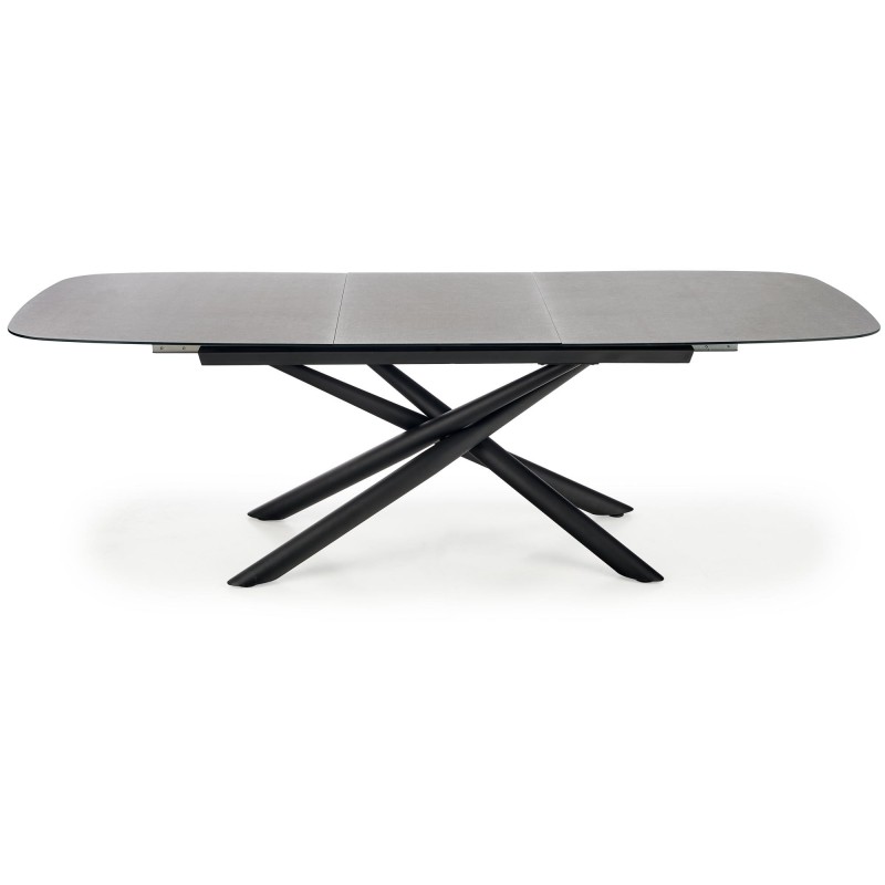 'CAPELLO Extendable Table Top - Dark Ash, Legs - Black' 'CAPELLO Extendable Table Top - Dark Ash, Legs - Black'