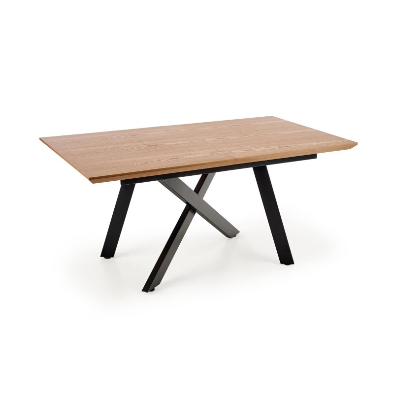 'CAPITAL 2 Natural Veneer Table, Top - Natural Oak, Legs - Black'