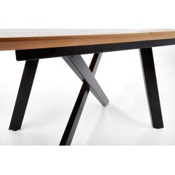 'CAPITAL 2 Natural Veneer Table, Top - Natural Oak, Legs - Black' 'CAPITAL 2 Natural Veneer Table, Top - Natural Oak, Legs - Black'