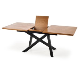 'CAPITAL 2 Natural Veneer Table, Top - Natural Oak, Legs - Black' 'CAPITAL 2 Natural Veneer Table, Top - Natural Oak, Legs - Black'