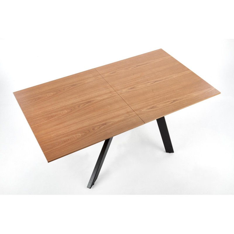 'CAPITAL 2 Natural Veneer Table, Top - Natural Oak, Legs - Black' 'CAPITAL 2 Natural Veneer Table, Top - Natural Oak, Legs - Black'