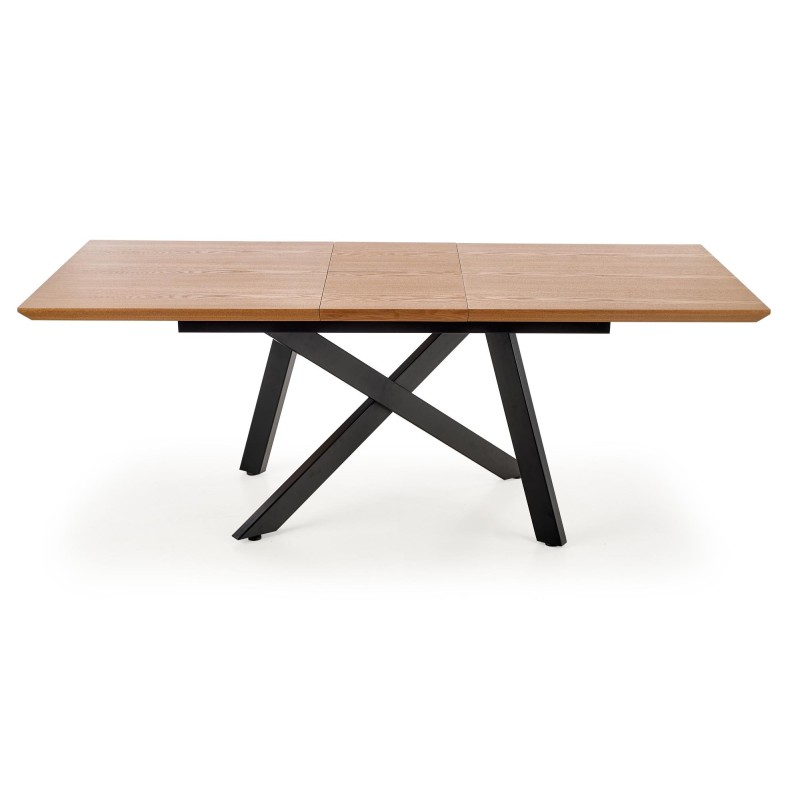 'CAPITAL 2 Natural Veneer Table, Top - Natural Oak, Legs - Black' 'CAPITAL 2 Natural Veneer Table, Top - Natural Oak, Legs - Black'
