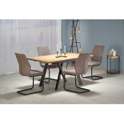 'CAPITAL Table 160-200 cm, Golden Oak / Black'