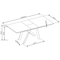 'CAPITAL Table 160-200 cm, Golden Oak / Black' 'CAPITAL Table 160-200 cm, Golden Oak / Black'