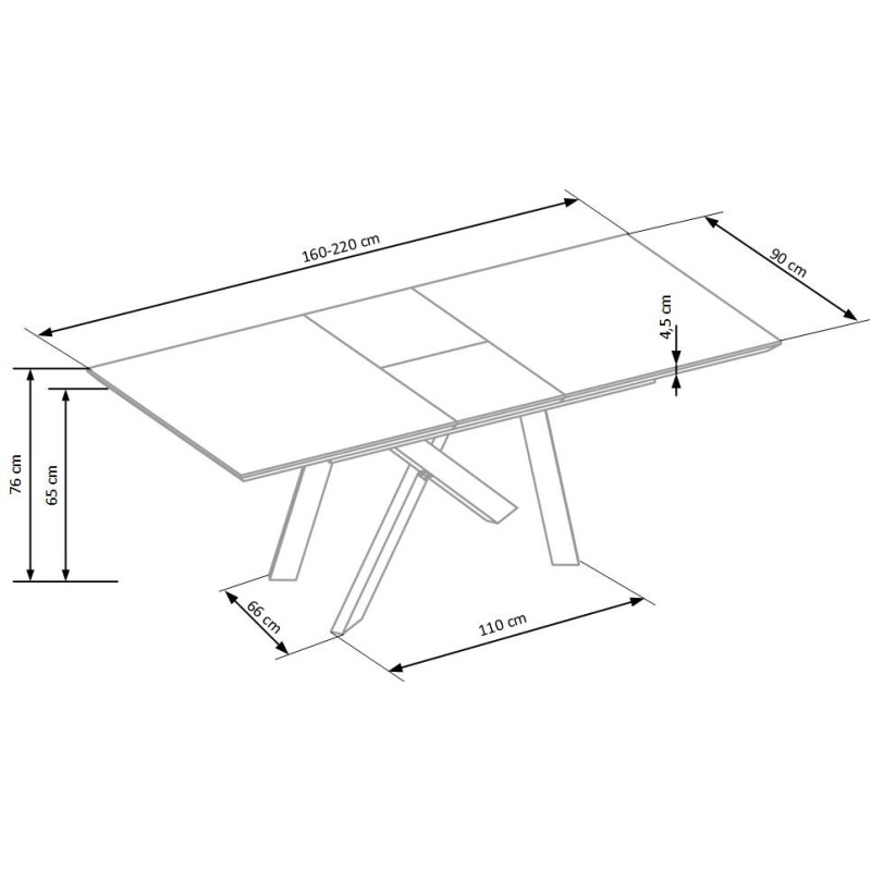 'CAPITAL Table 160-200 cm, Golden Oak / Black' 'CAPITAL Table 160-200 cm, Golden Oak / Black'