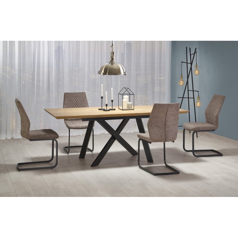 'CAPITAL Table 180-240 cm, Golden Oak / Black' 'CAPITAL Table 180-240 cm, Golden Oak / Black'
