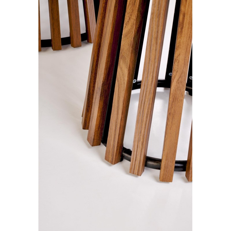 'CARINA_S Beige Marble / Walnut Coffee Table' 'CARINA_S Beige Marble / Walnut Coffee Table'