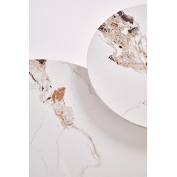 'CARINA_S Beige Marble / Walnut Coffee Table' 'CARINA_S Beige Marble / Walnut Coffee Table'