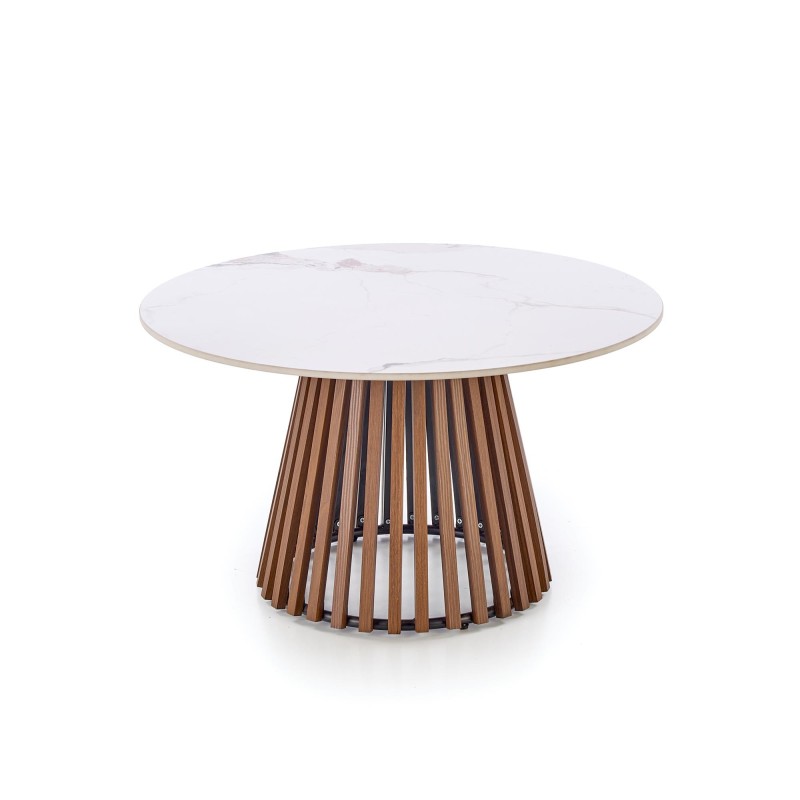 'CARINA Beige Marble / Walnut Coffee Table' 'CARINA Beige Marble / Walnut Coffee Table'