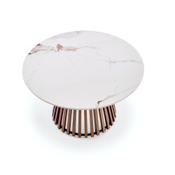 'CARINA Beige Marble / Walnut Coffee Table' 'CARINA Beige Marble / Walnut Coffee Table'