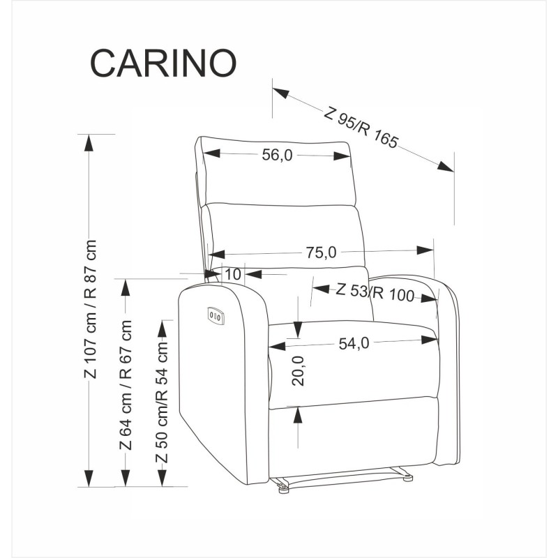 'CARINIO Relaxation Armchair Light Beige' 'CARINIO Relaxation Armchair Light Beige'