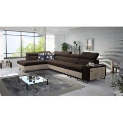 Ecksofa Prestige XI Maxi mit Schlaffunktion und USB-Anschluss | Gepolsterte Ecksofa, Weich im Griff, Freya 210.08 + Tauro 8203