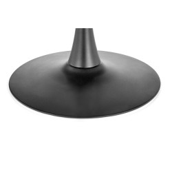 'CARMELO Round Table, Walnut Top, Black Leg' 'CARMELO Round Table, Walnut Top, Black Leg'