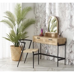 'CARMEN Console Table Natural / Black'