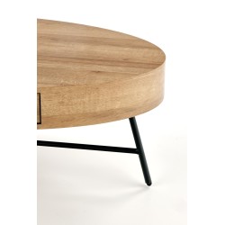 'CAROLINA Golden Oak/Black Coffee Table' 'CAROLINA Golden Oak/Black Coffee Table'