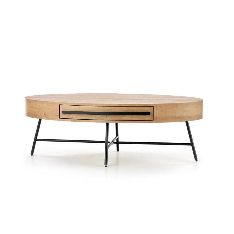 'CAROLINA Golden Oak/Black Coffee Table' 'CAROLINA Golden Oak/Black Coffee Table'