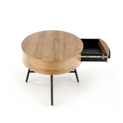 'CAROLINA Golden Oak/Black Coffee Table' 'CAROLINA Golden Oak/Black Coffee Table'