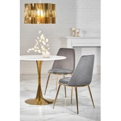 'CASEMIRO Table Top - White Marble, Leg - Gold' 'CASEMIRO Table Top - White Marble, Leg - Gold'