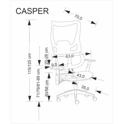 CASPER fotel gabinetowy czarny (1p 1szt) CASPER fotel gabinetowy czarny (1p 1szt)
