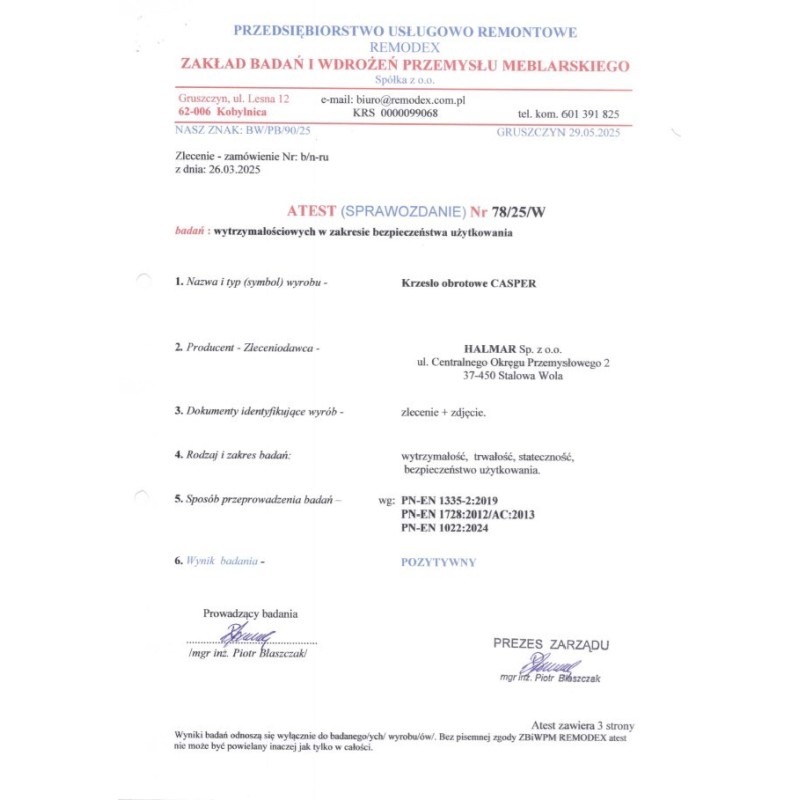 CASPER fotel gabinetowy czarny (1p 1szt) CASPER fotel gabinetowy czarny (1p 1szt)