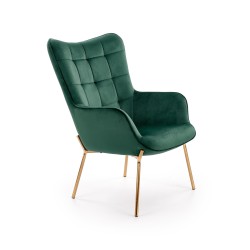 'CASTEL 2 Relaxation Armchair Gold / Dark Green'