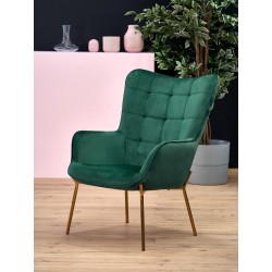 'CASTEL 2 Relaxation Armchair Gold / Dark Green' 'CASTEL 2 Relaxation Armchair Gold / Dark Green'