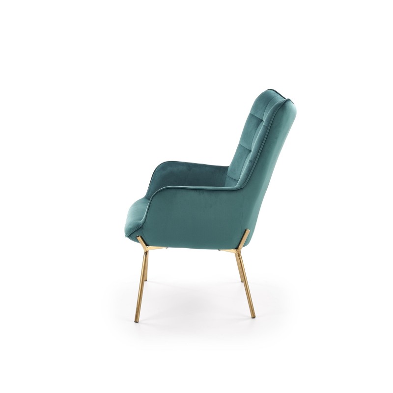 'CASTEL 2 Relaxation Armchair Gold / Dark Green' 'CASTEL 2 Relaxation Armchair Gold / Dark Green'