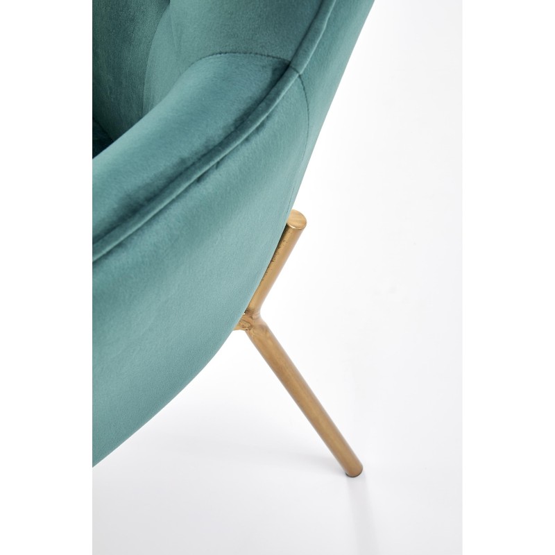 'CASTEL 2 Relaxation Armchair Gold / Dark Green' 'CASTEL 2 Relaxation Armchair Gold / Dark Green'