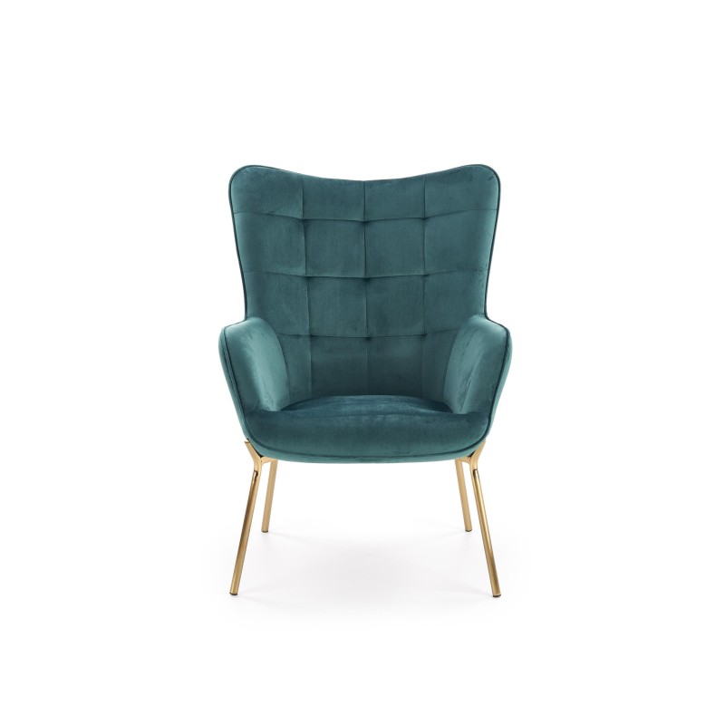 'CASTEL 2 Relaxation Armchair Gold / Dark Green' 'CASTEL 2 Relaxation Armchair Gold / Dark Green'