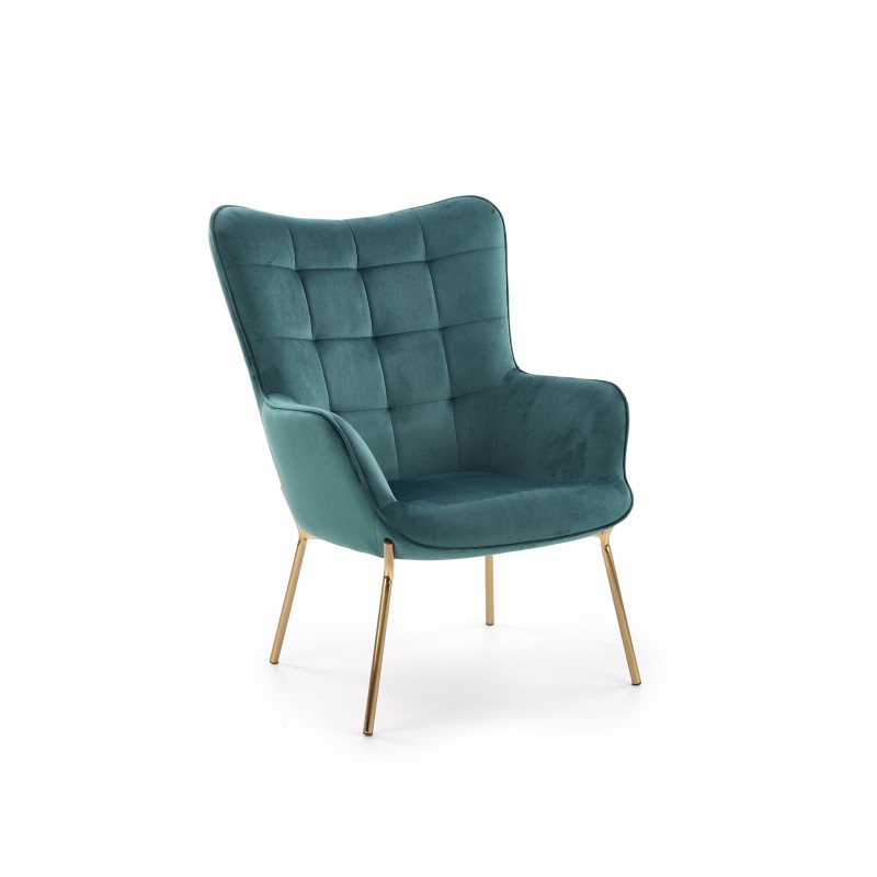 'CASTEL 2 Relaxation Armchair Gold / Dark Green' 'CASTEL 2 Relaxation Armchair Gold / Dark Green'