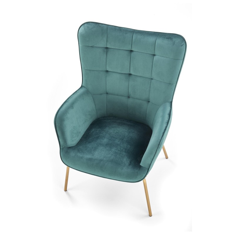 'CASTEL 2 Relaxation Armchair Gold / Dark Green' 'CASTEL 2 Relaxation Armchair Gold / Dark Green'