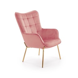 'CASTEL 2 Relaxation Armchair Gold / Light Pink'