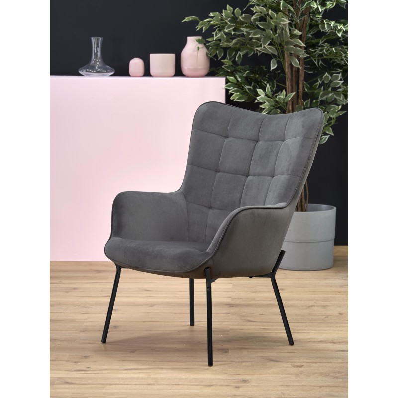 'CASTEL Black / Light Ash Leisure Chair'