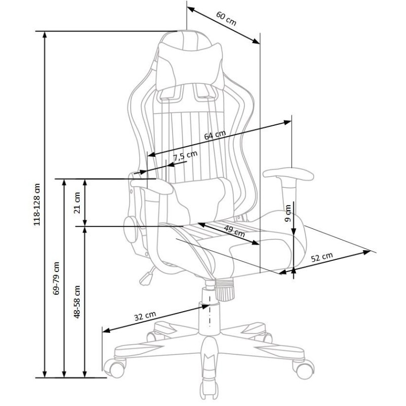 'CAYMAN Light Ash-Turquoise Office Chair' 'CAYMAN Light Ash-Turquoise Office Chair'