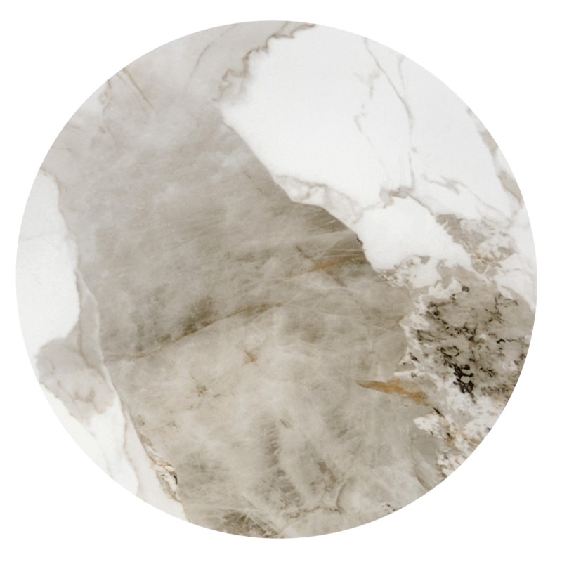 'CECILIA_S White Marble / Ash Grey / Gold Coffee Table' 'CECILIA_S White Marble / Ash Grey / Gold Coffee Table'