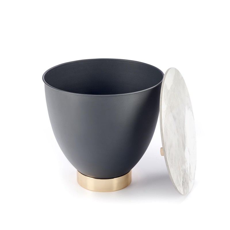 'CECILIA_S White Marble / Ash Grey / Gold Coffee Table' 'CECILIA_S White Marble / Ash Grey / Gold Coffee Table'