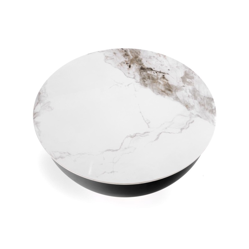 'CECILIA White Marble / Ash Grey / Gold Coffee Table' 'CECILIA White Marble / Ash Grey / Gold Coffee Table'