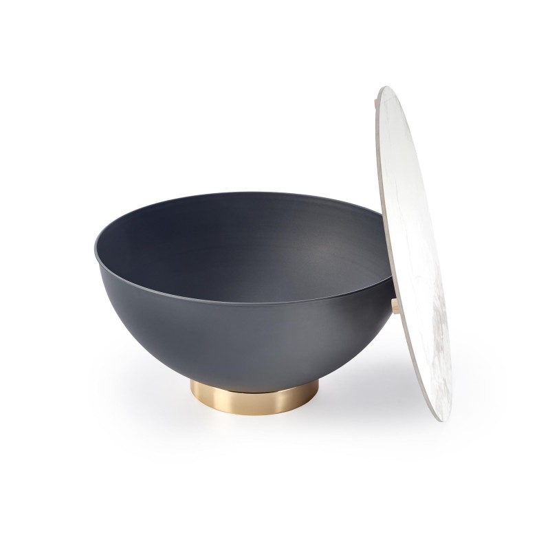 'CECILIA White Marble / Ash Grey / Gold Coffee Table' 'CECILIA White Marble / Ash Grey / Gold Coffee Table'