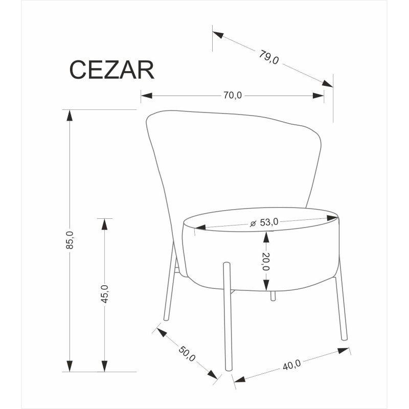 'CEZAR Relaxation Armchair, Beige' 'CEZAR Relaxation Armchair, Beige'