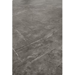 'CHARLES Extendable Table, Top - Ashen Marble, Legs - Black' 'CHARLES Extendable Table, Top - Ashen Marble, Legs - Black'