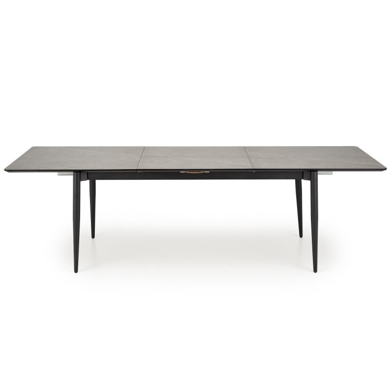 'CHARLES Extendable Table, Top - Ashen Marble, Legs - Black' 'CHARLES Extendable Table, Top - Ashen Marble, Legs - Black'