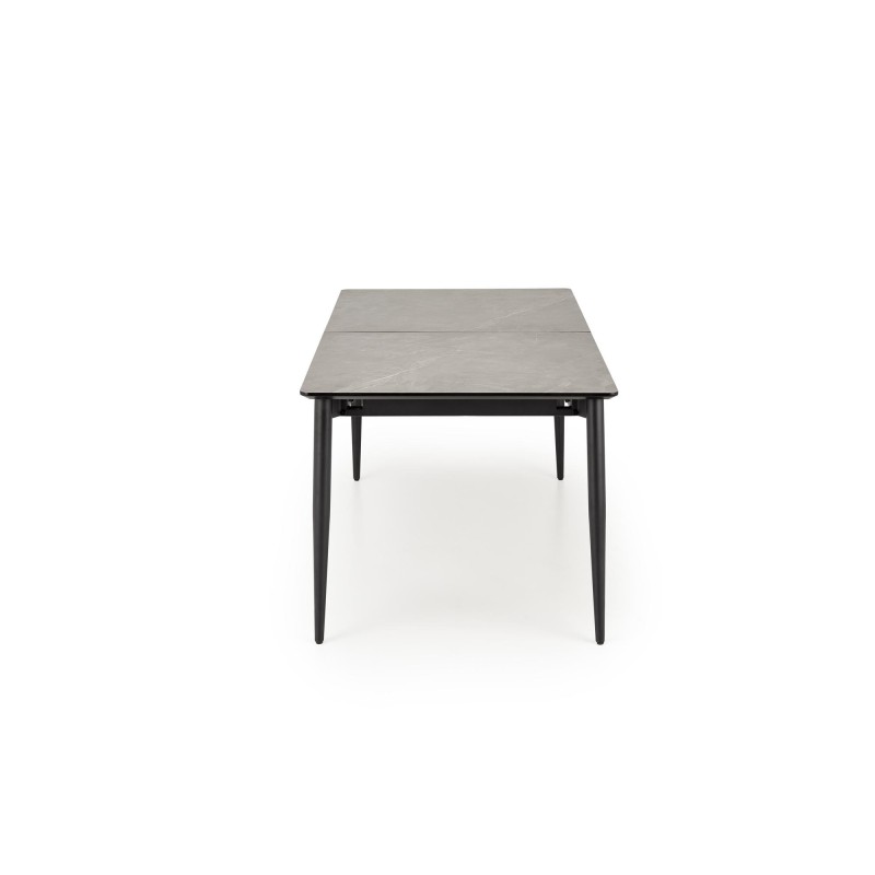 'CHARLES Extendable Table, Top - Ashen Marble, Legs - Black' 'CHARLES Extendable Table, Top - Ashen Marble, Legs - Black'